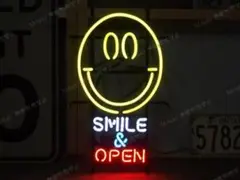ネオン管 SMILE OPEN オープン アメリカ雑貨 アメリカン雑貨 開店用