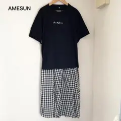 【新品未使用】AMESUN Tシャツ＋チェックスカート　セット商品　Mサイズ