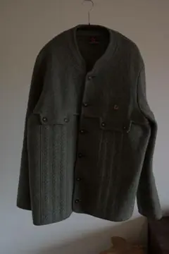 古着 Glisswelt ウールカーディガン オリーブグリーン