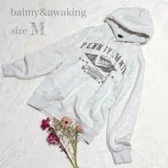 【Balmy & Awaking】フード付きパーカー 裏起毛 あったか 長袖 M
