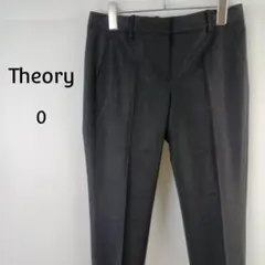 Theory　テーパードパンツ　0　ブラック　日本製　ナイロン混