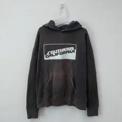 Made in USA プルオーバーパーカーカン ガルーポケット プリントロゴ入