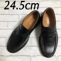【 esse 】おしゃれ革靴 24.5 ビジネス カジュアル 本革 ローファー