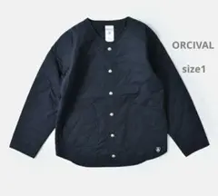 Orcival ネイビー ノーカラージャケット サイズ1 Yahoo!オークション - 「ORCIVAL」 ノーカラージャケット 1