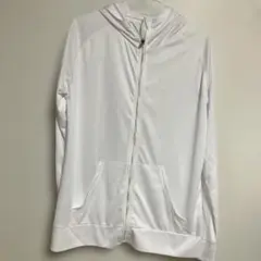 ホワイト フルジップ パーカー