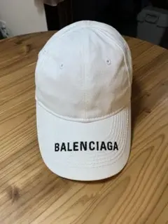 【美品】BALENCIAGA バレンシアガ キャップ 帽子 ホワイト Lサイズ