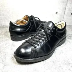 極美品【REGAL】レザースニーカー(57RR)ブラック　高級　革靴　24.5◎