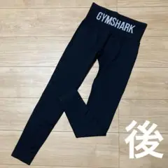 XS ジムシャーク　レディース　BIGロゴ　レギンス　黒　ブラック