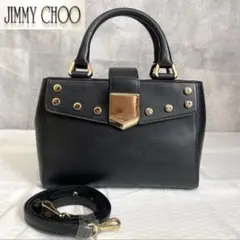 【極美品】JIMMY CHOO LOCKETT/S 黒 2WAYハンドバッグ