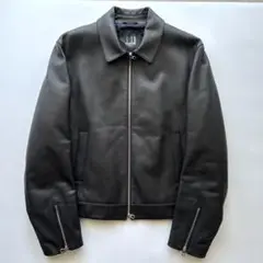 sammer　ダンヒル　ライダース　レザー　ネイビー　微起毛　xs ラムレザークロームタンニング ハイブリッドライダース｜メンズ