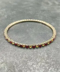 ヴィンテージ レッド シャンパン ビジュー バングル