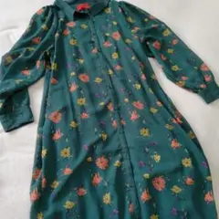 美品　somari 花柄シャツワンピース 長袖
