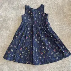 SHIPS シップス　花柄 ノースリーブワンピース 120
