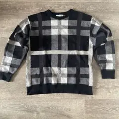 THE SHOP TK チェック柄ニットセーター メンズMサイズ