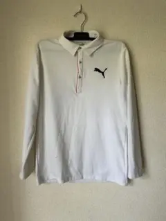 Puma 白 長袖ポロシャツ