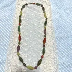 多色 天然石 ビーズネックレス 約80cm
