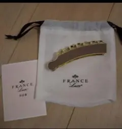 フランスラックス　キャスケード　モカ ヘアクリップ　バナナクリップ