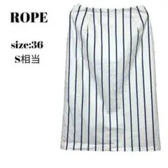 ロペ　ROPE スカート　タイトスカート　おしゃれ　ストライプ　おしゃれ　36