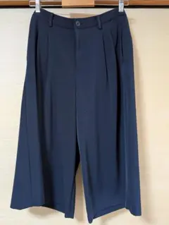 UNIQLO　ガウチョパンツ　濃紺ネイビー系　М〜Lの方◎