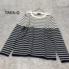 【TAKA-Q】ボーダー ニット セーター