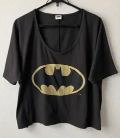 バッドマンラグランスリープTシャツ黒レディースフリーサイズ美品最終値下げ‼️