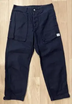 ササフラス　digs crew pants 4/5 ダークネイビー　M
