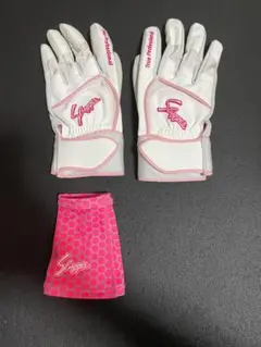 【値下げ】【リストバンド付き】久保田スラッガーバッティンググローブS-200型