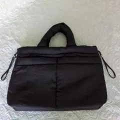 パフドローストリングショルダーバッグ ブラック