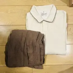 【無印良品】メンズパジャマ上下セット、長袖長ズボン、M、洗濯済