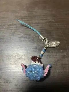 スティッチ サンタ　ディズニーキャラクター ストラップ　ビーズ　レトロ
