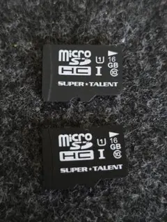 SUPER TALENT microSDHC 16GB 2枚セット