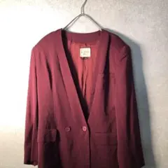 【ヴィンテージ】レトロノーカラージャケット アンティーク 古着usedAS104