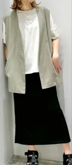 リネンブレンドジレ　ベスト