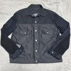 AD2002【コムデギャルソン】デニムジャケット　ストライプ　丸襟　レース 2025年最新】COMME des GARCONS HOMME メンズ Gジャン・デニム
