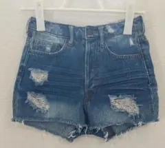 H&M デニム ダメージ ショートパンツ EUR32