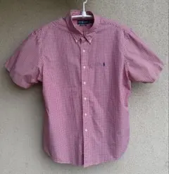 ラルフローレン　メンズ大サイズ　ボタンダウン半袖　カスタムフィットXXXL 美品