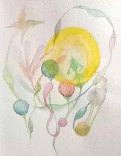 手描きイラスト　抽象イラスト　水彩画　オリジナル