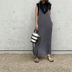 plst ピーチポリエステルキャミワンピース
