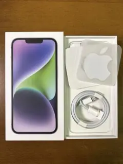 iphone14空箱+付属品　　パープル