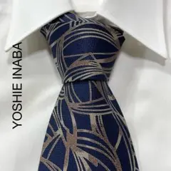 TG2623 YOSHIE INABA アート パターン柄 シルク ネクタイ