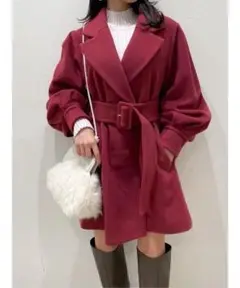 スナイデル スリーブボリュームショートコート PONTETORTO ピンク 1