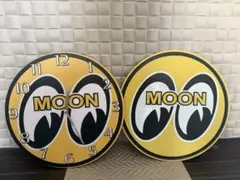 新品　ムーンアイズ　壁掛け時計　ブリキ看板セット