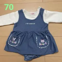 SWIMMER ブルー ロンパース 70