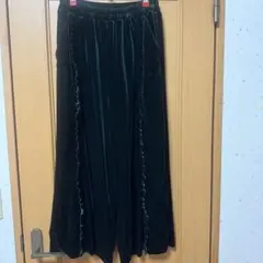 レイビームス フリルベロアパンツ 美品
