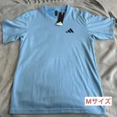 新品タグ付き adidas トレーニング Tシャツ M 水色