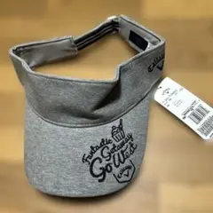 Callaway グレー バイザー ロゴ刺繍入り