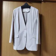 15号　夏モノ　ナチュラルビューティー ノーカラージャケット
