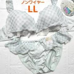 【新品未使用】格安！ノンワイヤー ブラショーツセット LL 950112 ミント