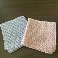 青とピンクのタオルハンカチセット