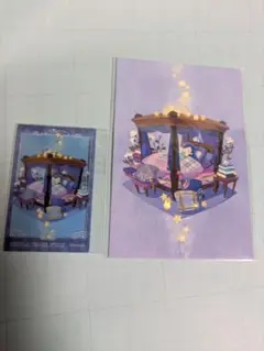 本好きの下剋上 グッズ10年分大集合！展　ポストカード　クリアカード　青　特典